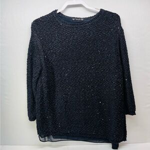 Zara Navy‎ Knit Sweater